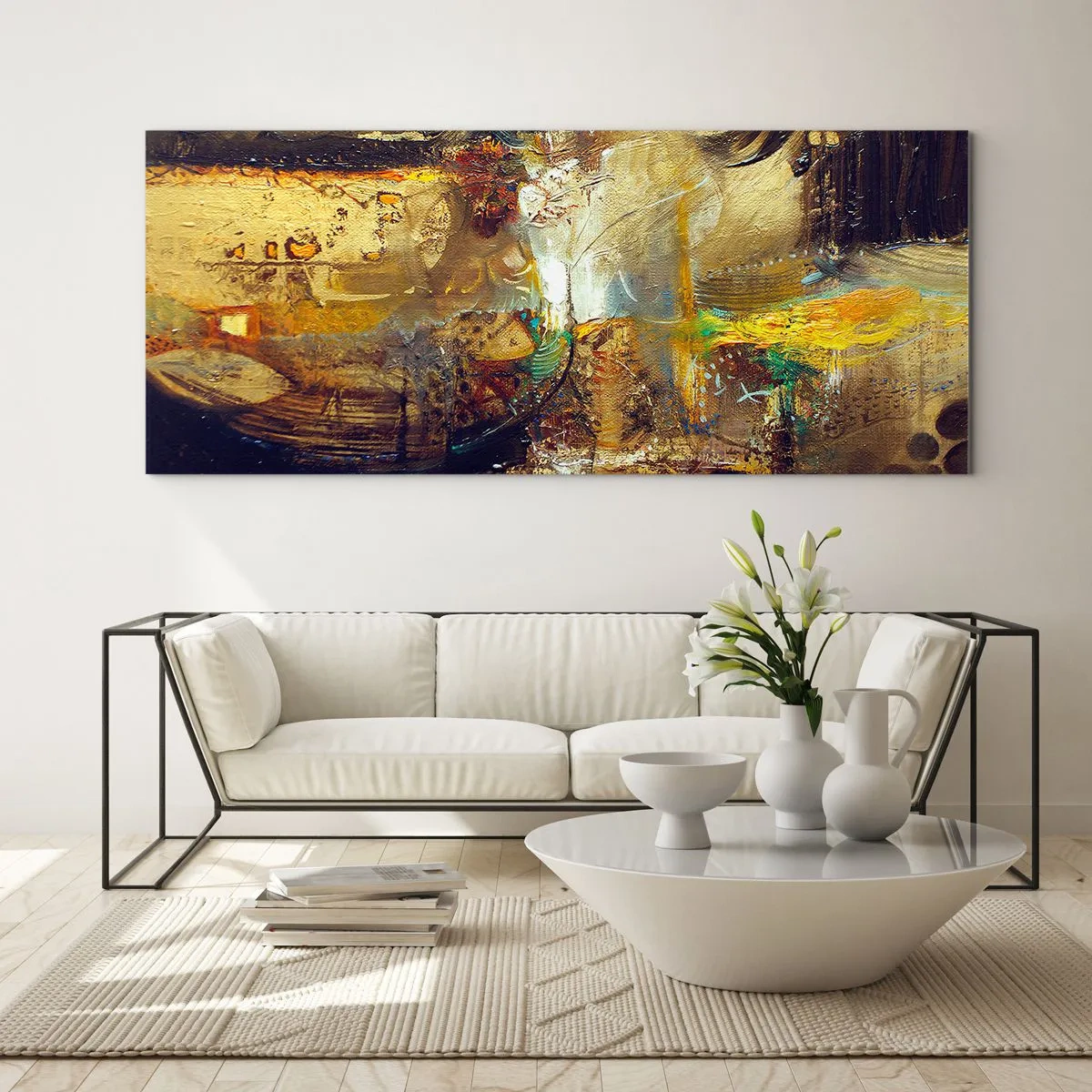 Glass picture - Cold, Warm, Hot - 100x40 cm