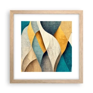 Poster in light oak frame - Rhythm and Undulation - 30x30 cm