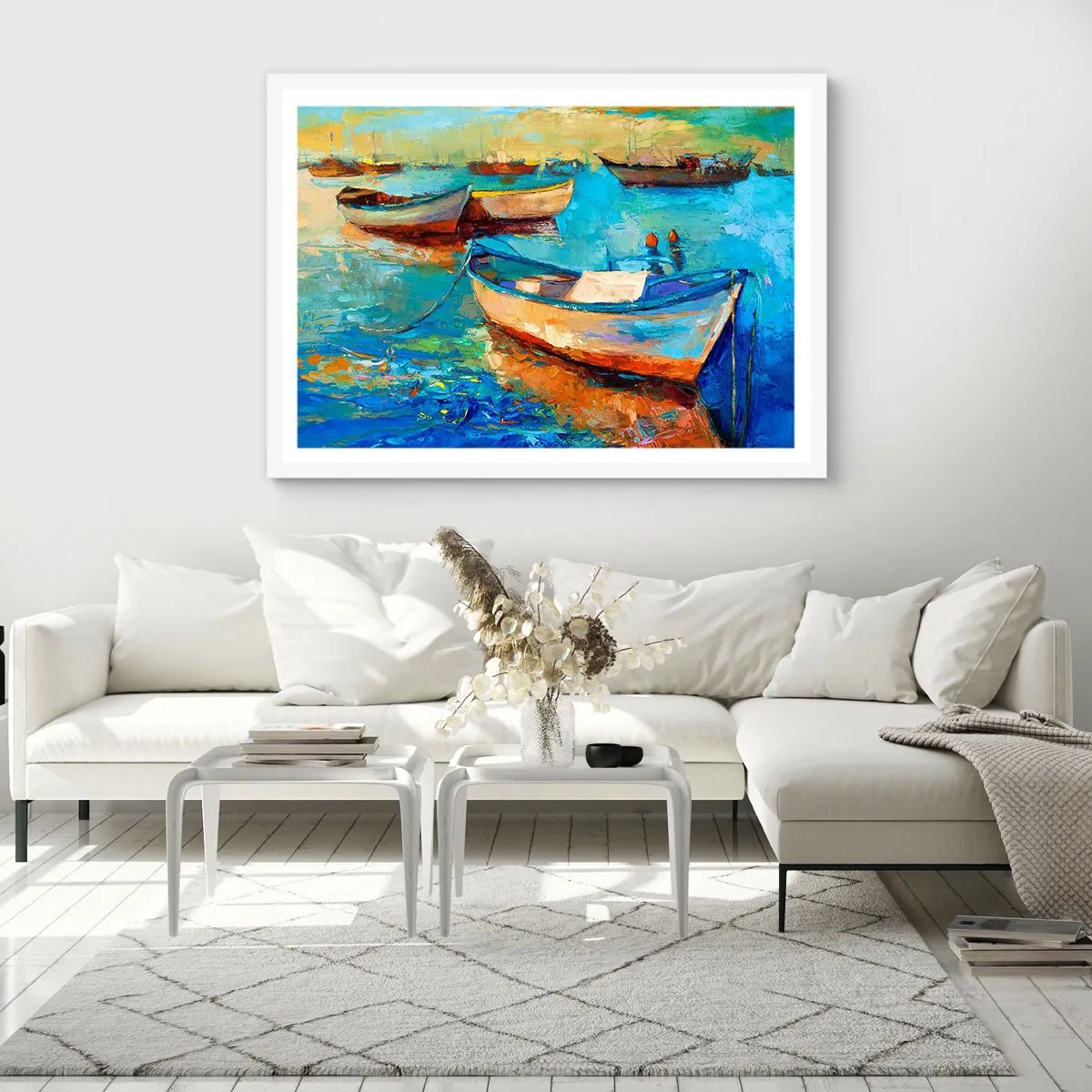 Poster in white frmae - In a Southern Bay - 70x50 cm
