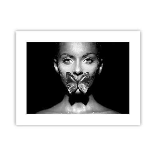 Poster - Butterfly Kiss - 40x30 cm