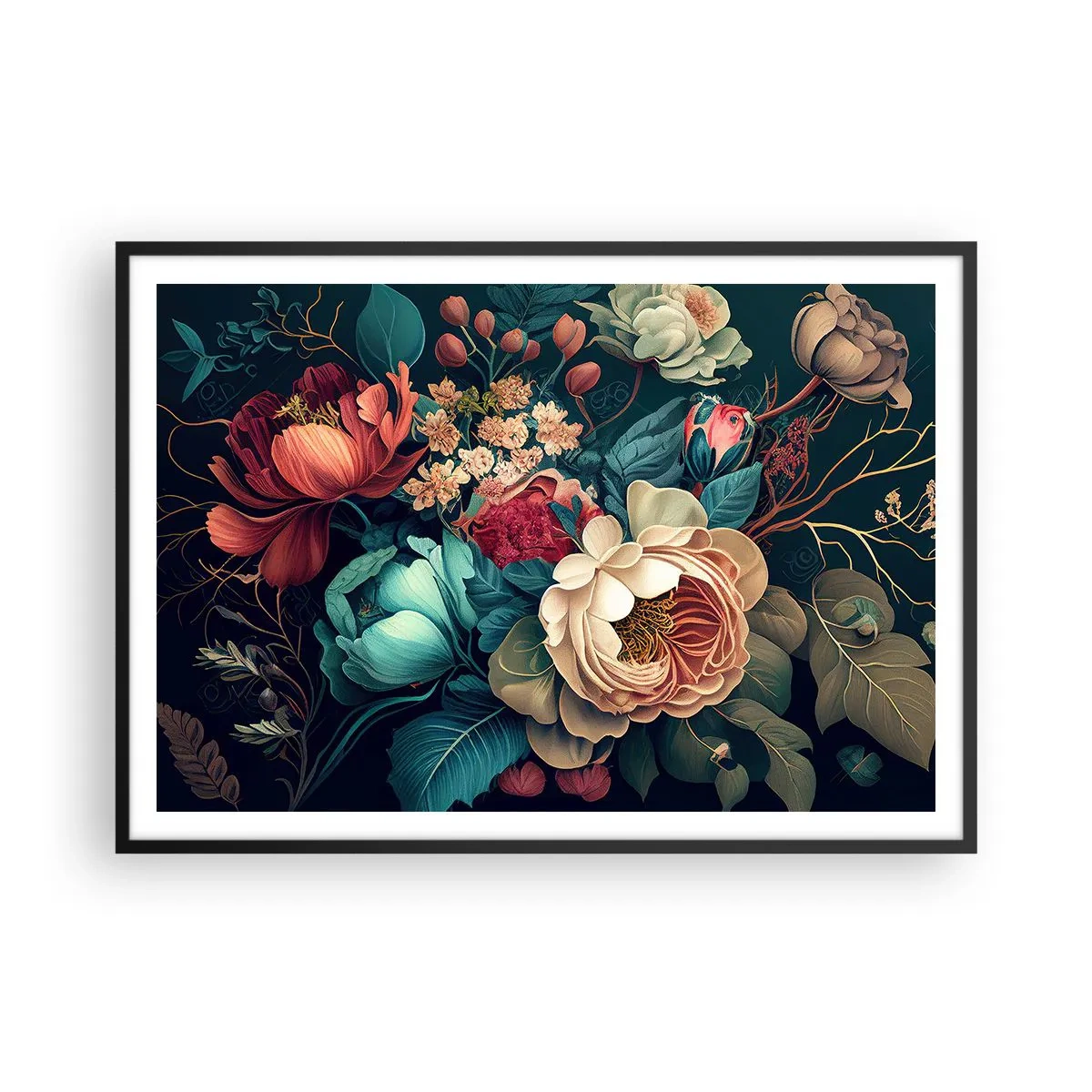 Poster in black frame - 19th Century Charm - 100x70 cm
