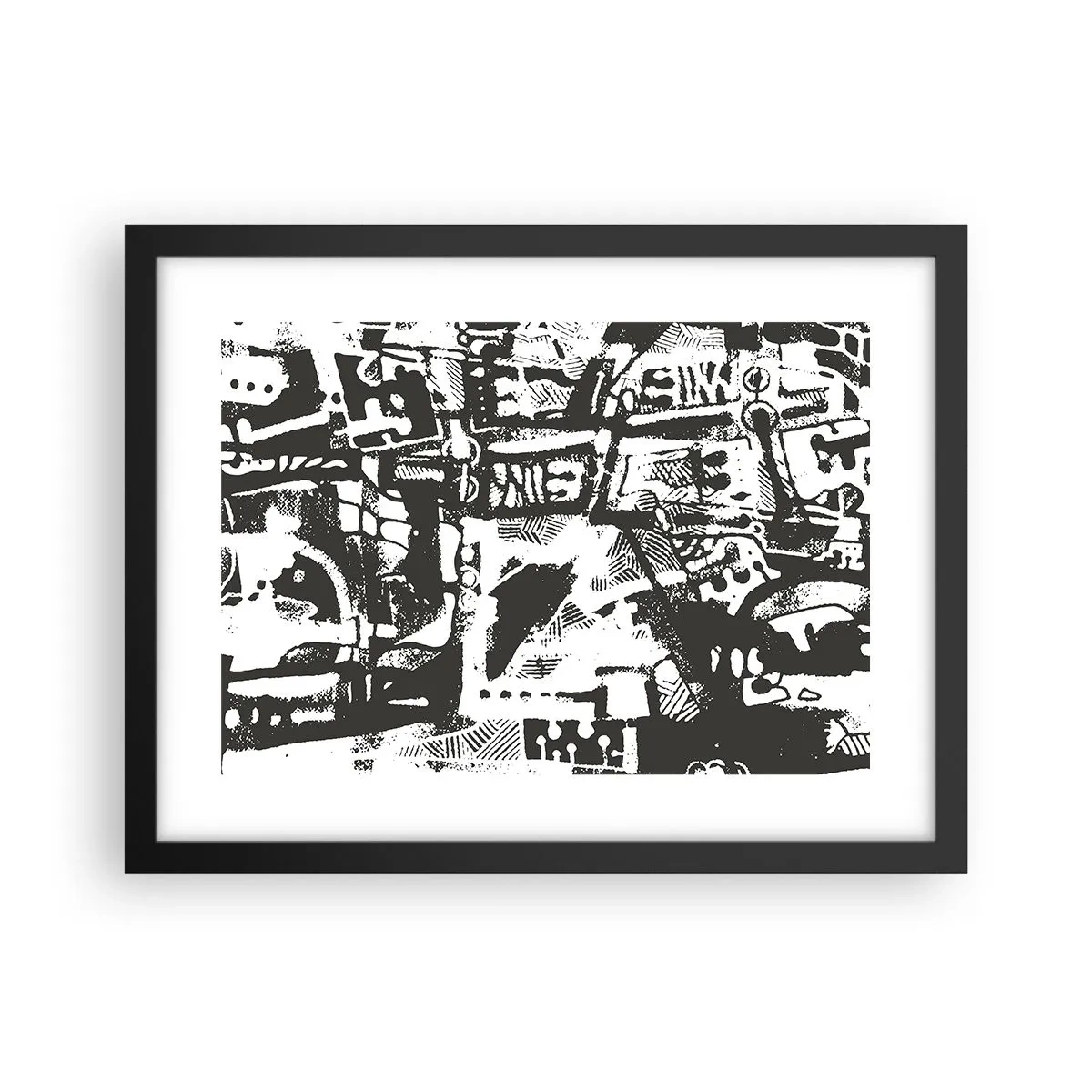 Poster in black frame - Order or Chaos? - 40x30 cm
