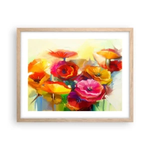 Poster in light oak frame - Not Only Red - 50x40 cm