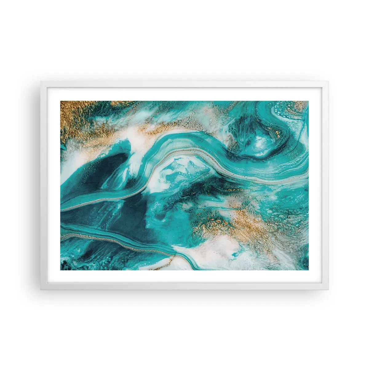 Poster in white frmae - River of Gold - 70x50 cm