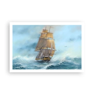 Poster - Gliding on the Waves - 91x61 cm