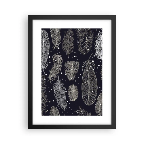 Poster in black frame - Feathery Lace - 30x40 cm