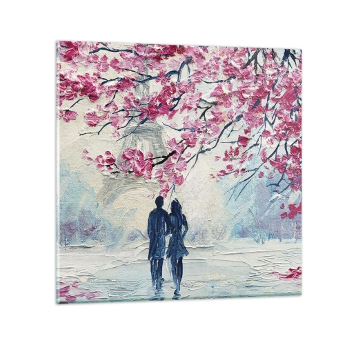 Glass picture - Romantic Walk - 40x40 cm