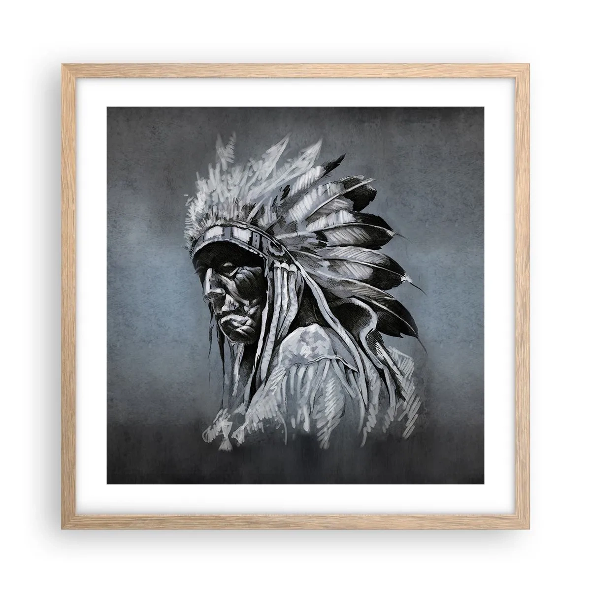 Poster in light oak frame - Return to the Roots - 50x50 cm