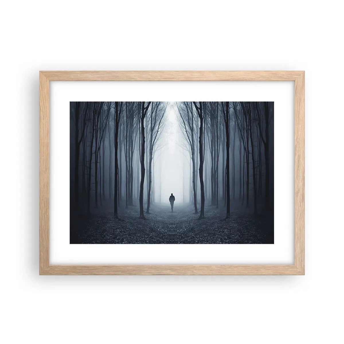 Poster in light oak frame - And Everything is Straight and Bright - 40x30 cm
