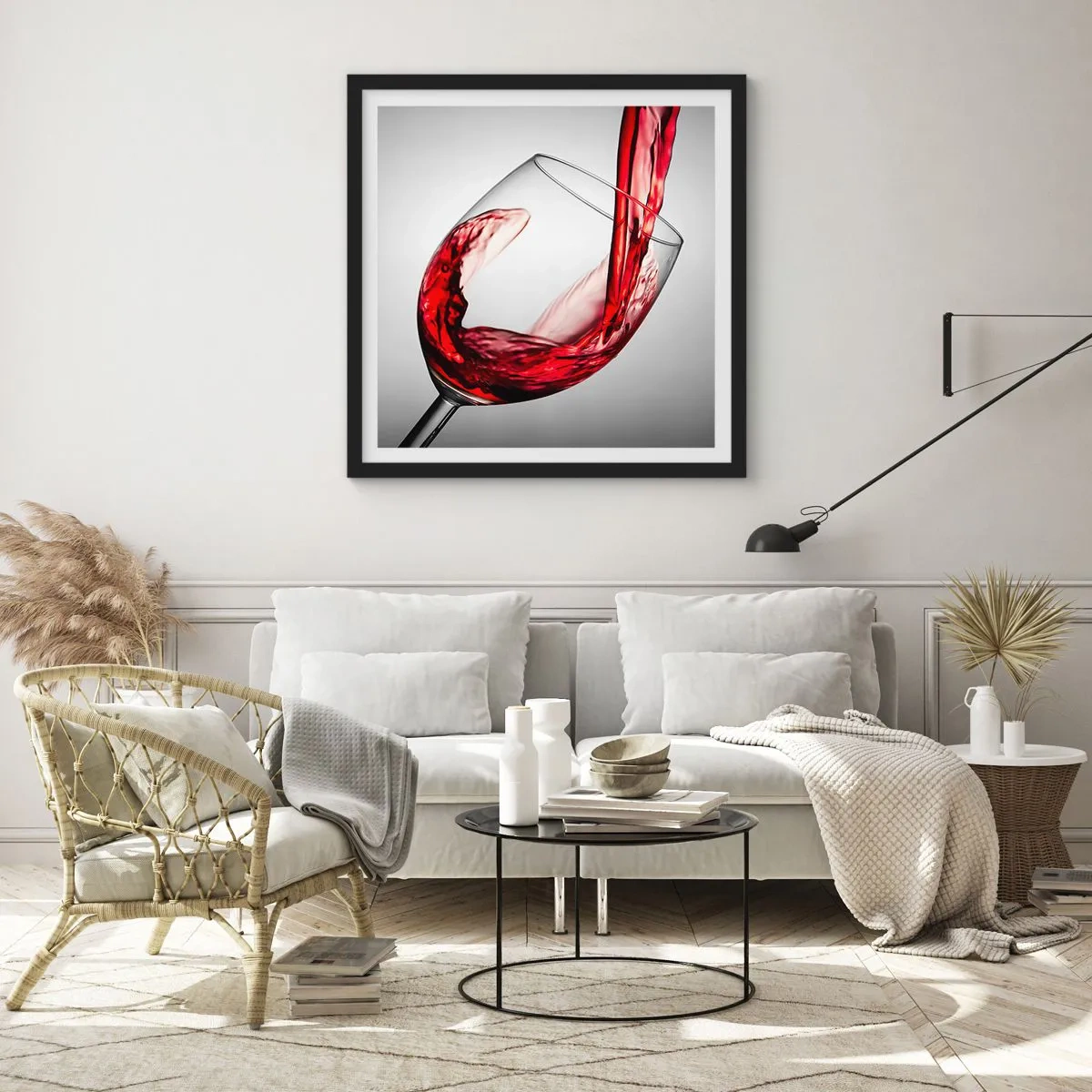 Poster in black frame - Colour - Movement - Sound - 40x40 cm