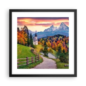 Poster in black frame - Landscape Like a Picture - 40x40 cm