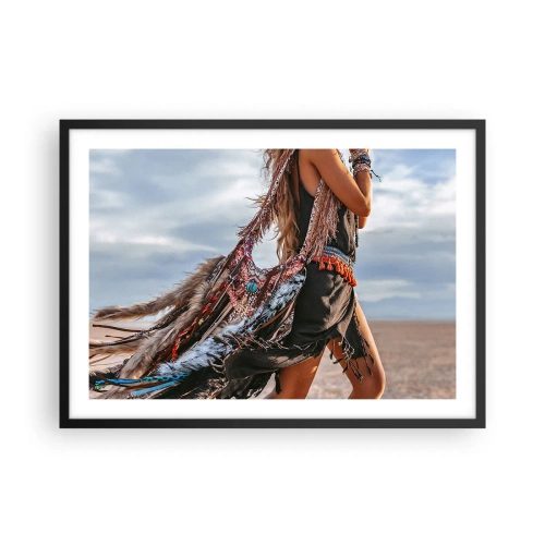 Poster in black frame - Shaman's Girl - 70x50 cm