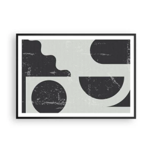 Poster in black frame - Composition Above and Under - 100x70 cm