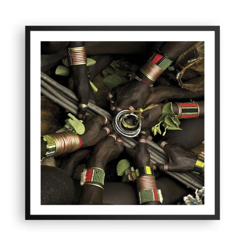 Poster in black frame - We Are Together - 60x60 cm