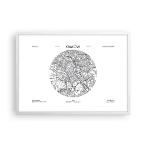 Poster in white frmae - Anatomy of Crocow - 70x50 cm