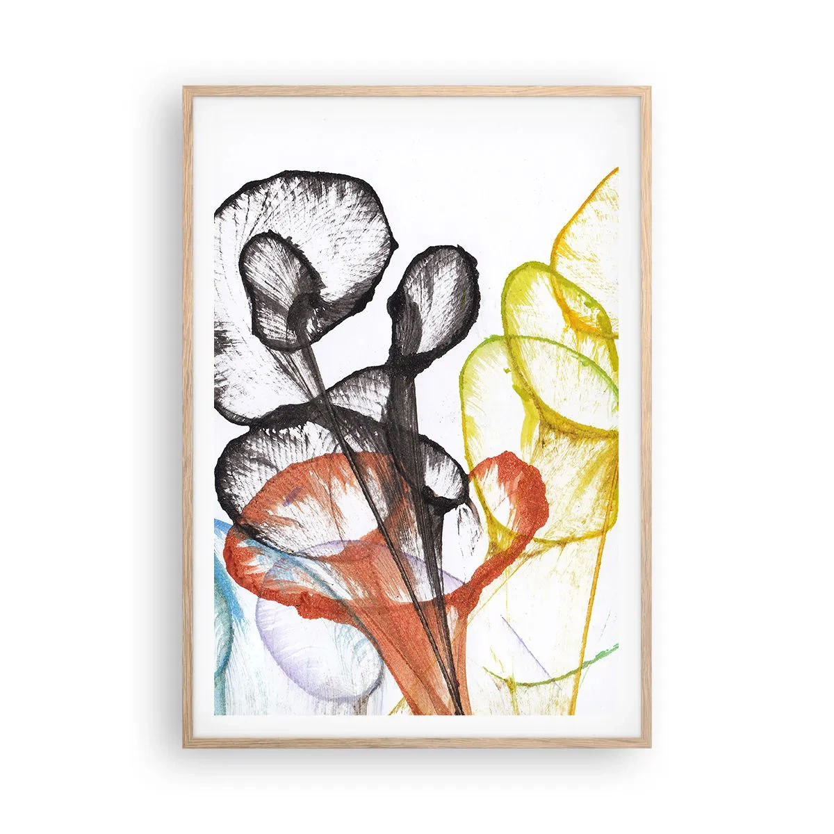 Poster in light oak frame - Flowers with a Soul - 70x100 cm