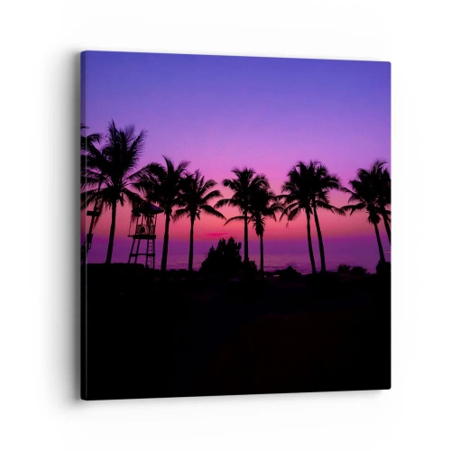 Canvas picture - Evening under the Palms - 40x40 cm