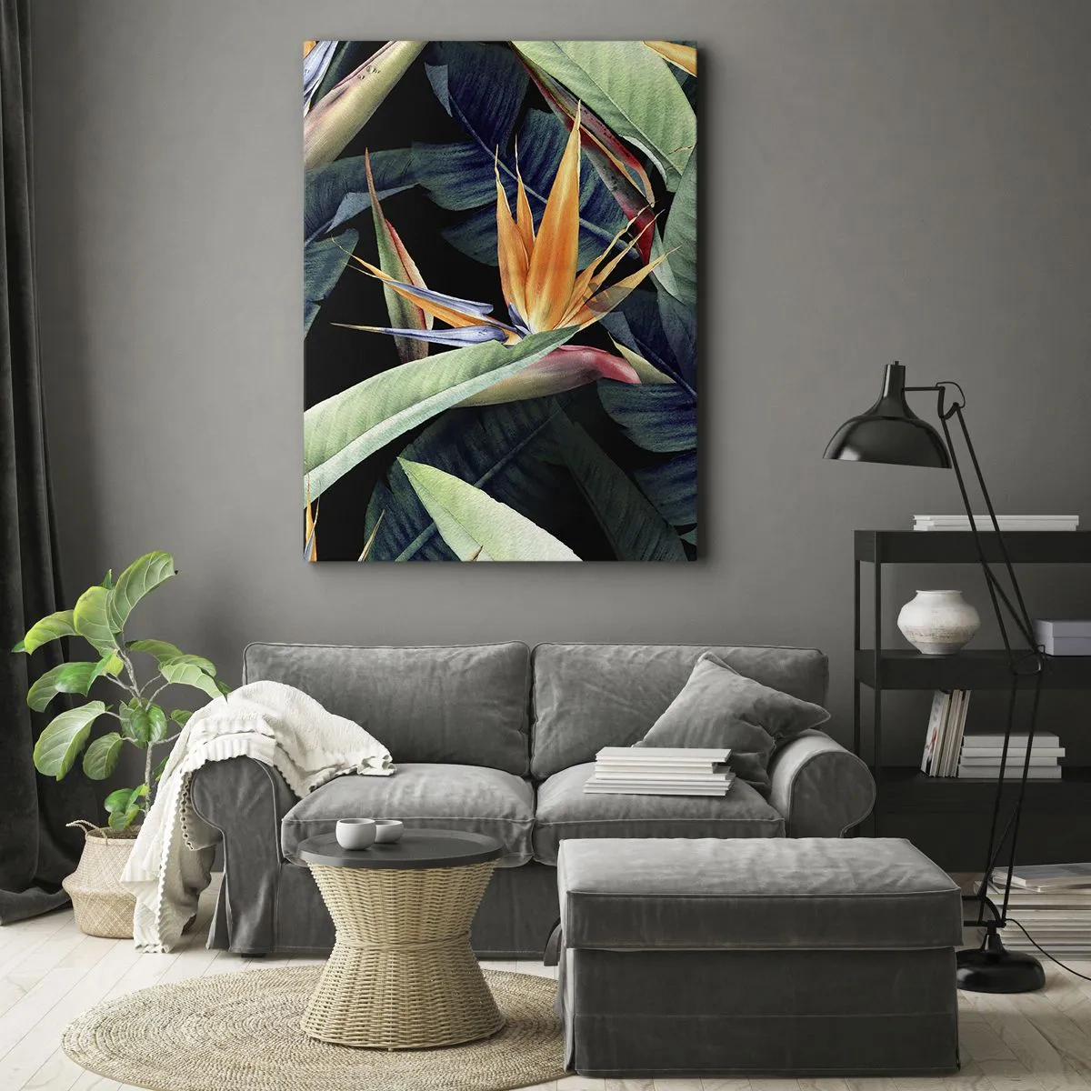 Canvas picture - Flaming Flowers of the Tropics - 70x100 cm