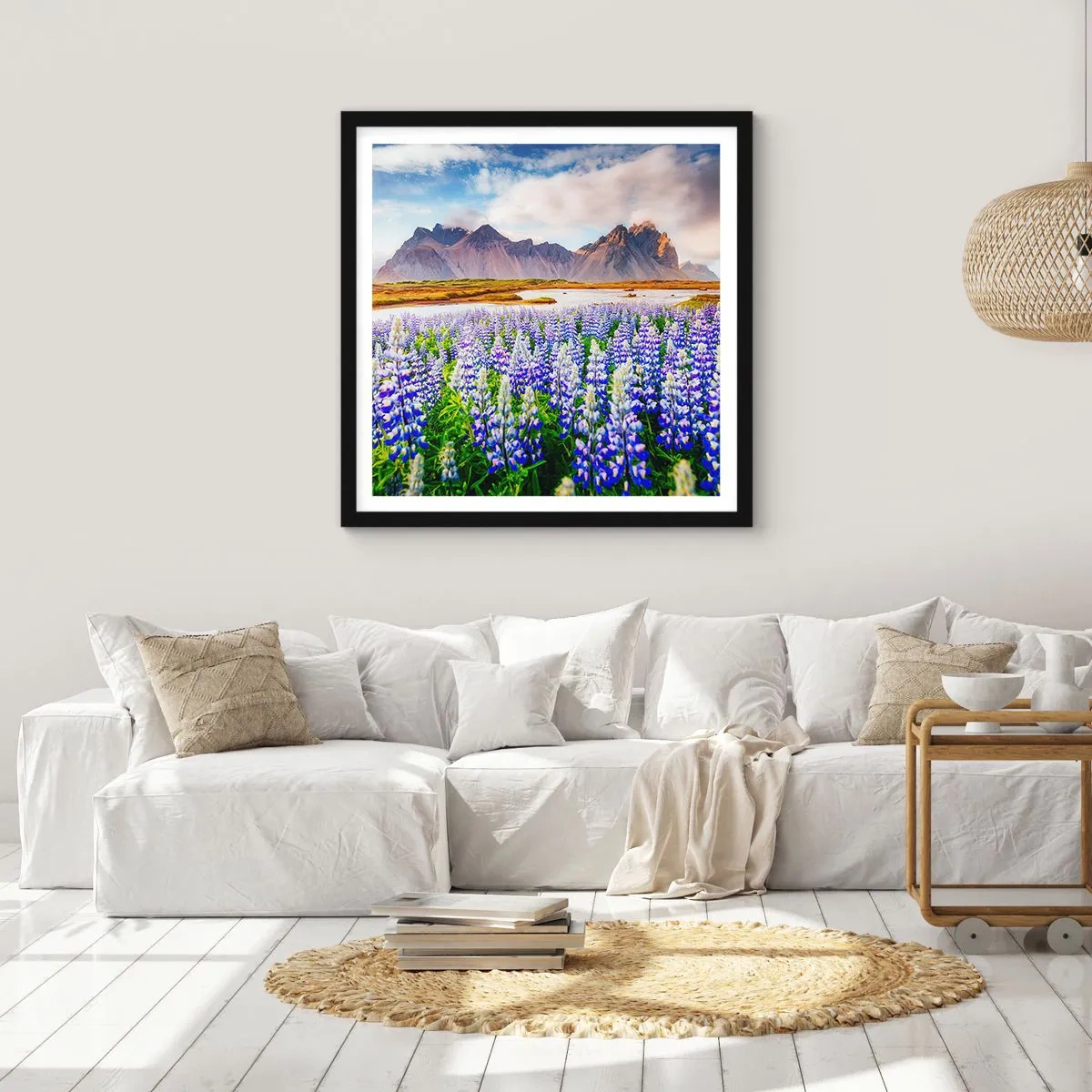 Poster in black frame - Strength and Severity next to Sweetness - 30x30 cm