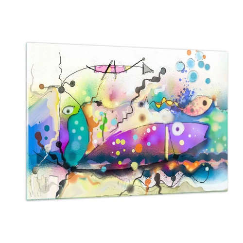 Glass picture - No Words! - 120x80 cm