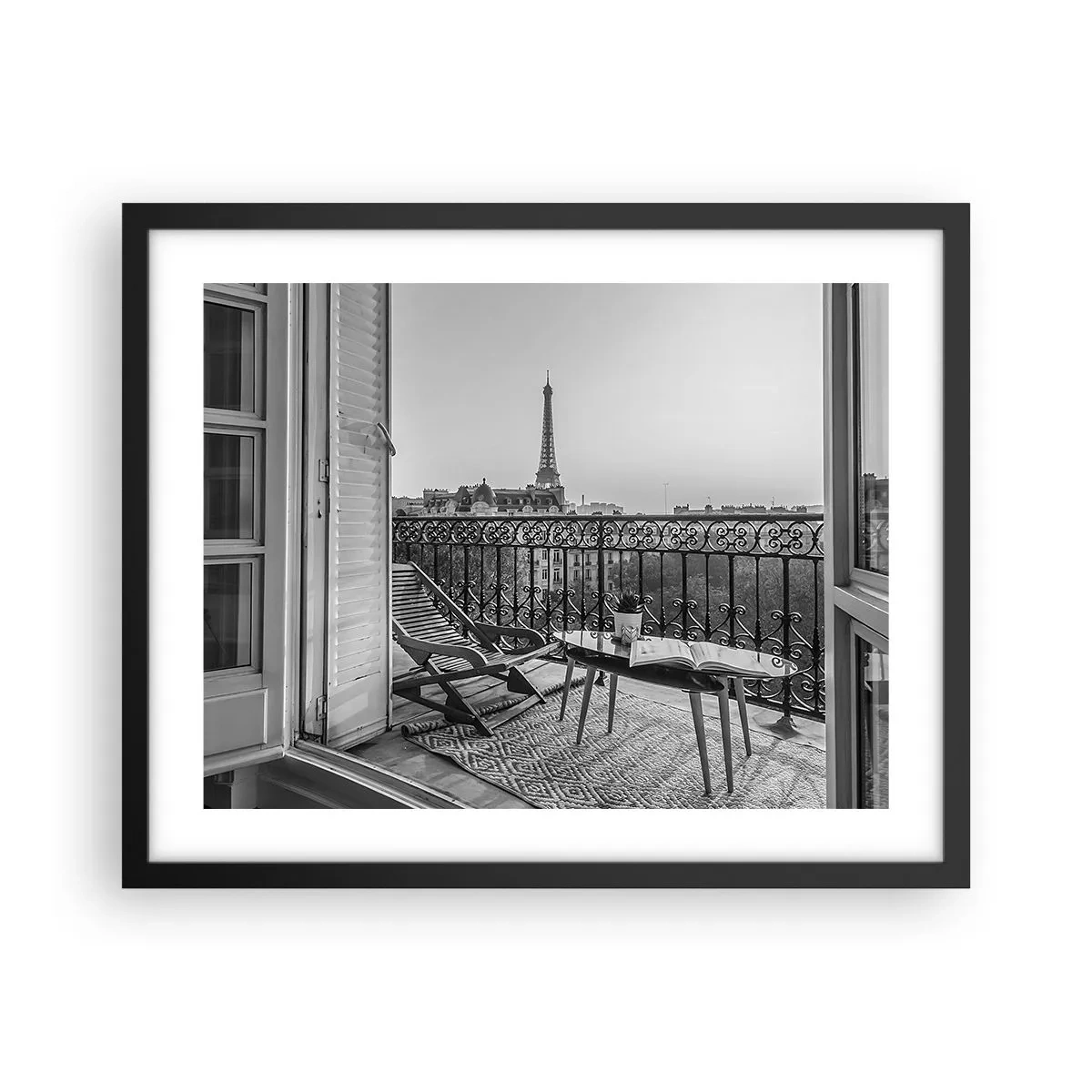 Poster in black frame - Parisian Afternoon - 50x40 cm
