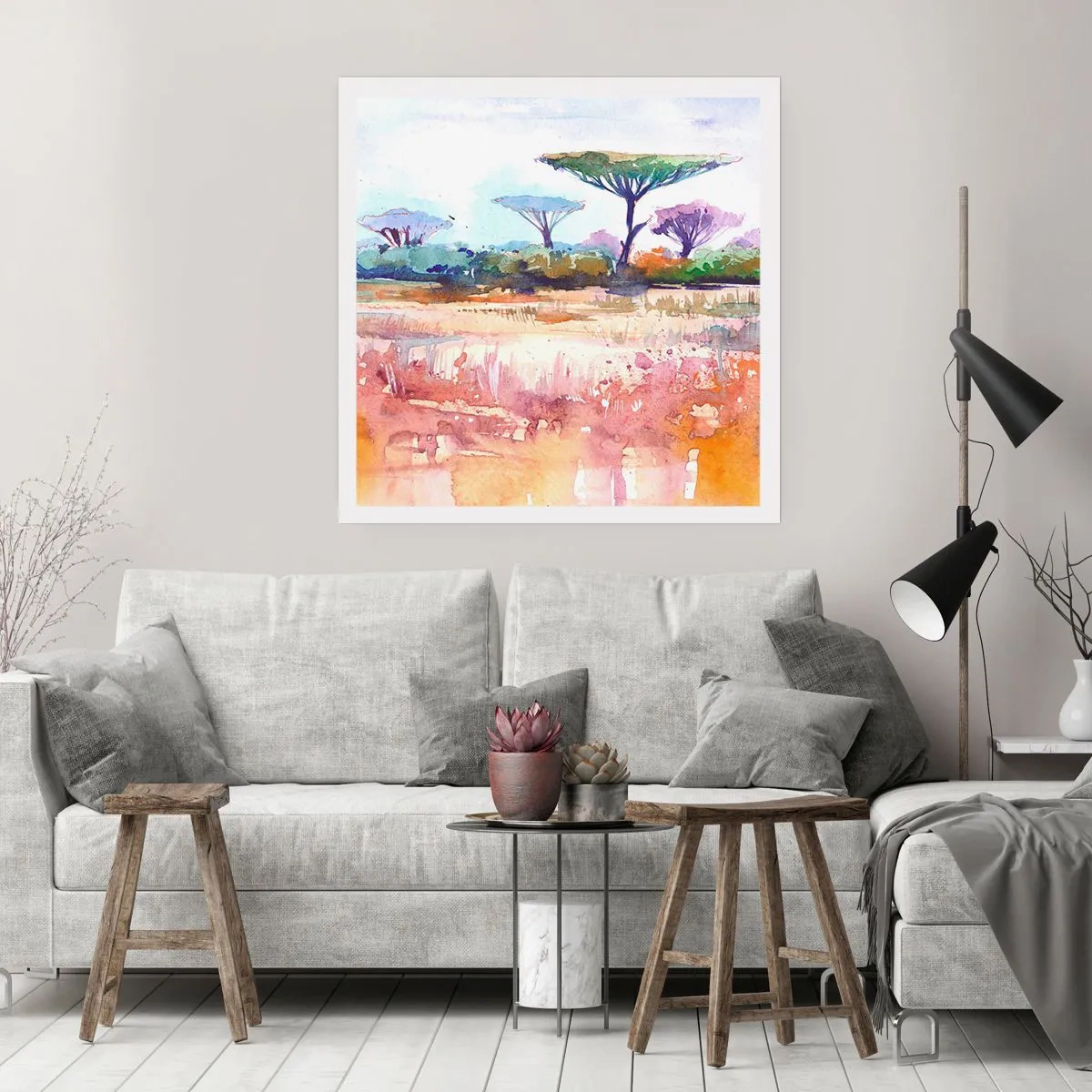 Poster - Colour of Savannah - 60x60 cm