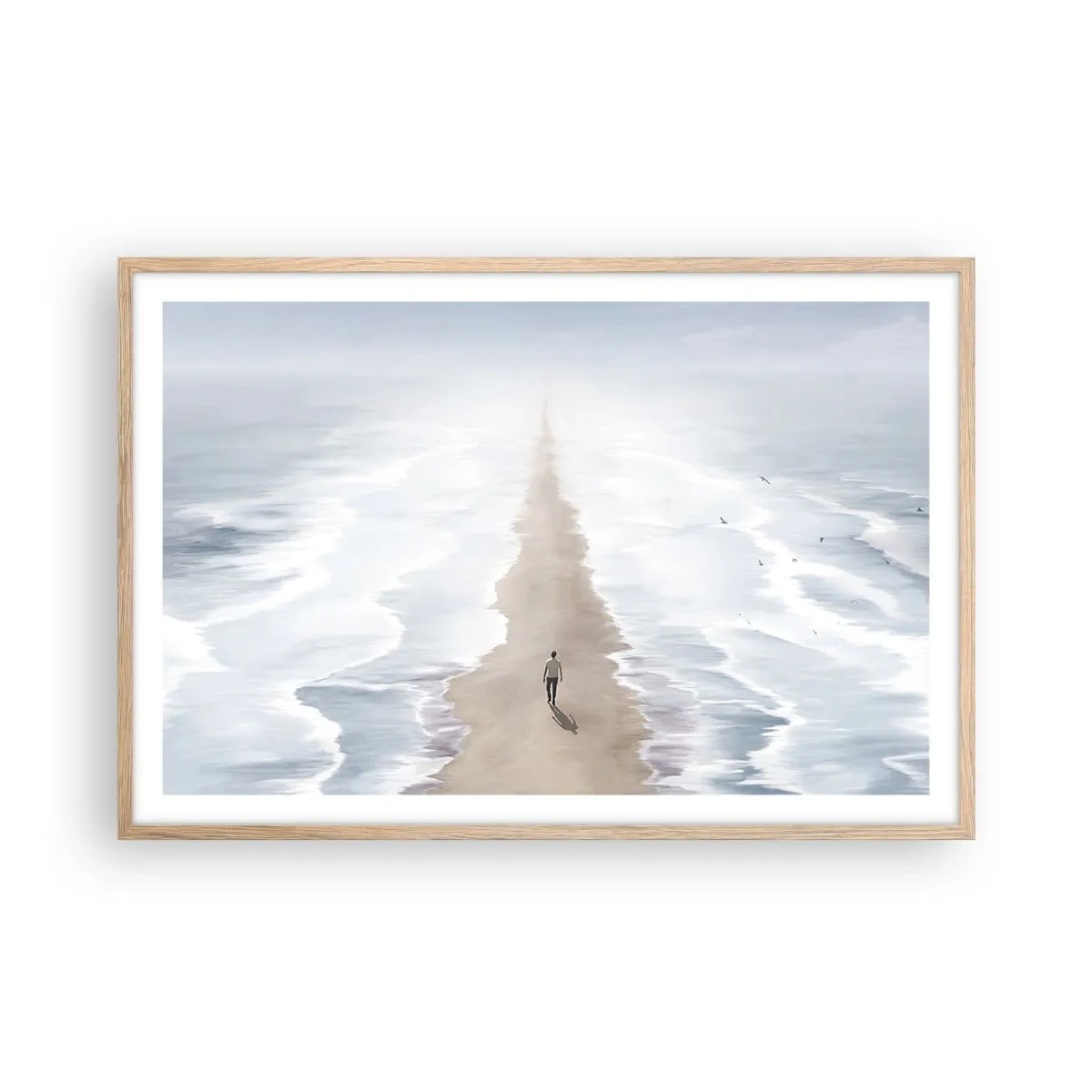 Poster in light oak frame - Bright Future - 91x61 cm