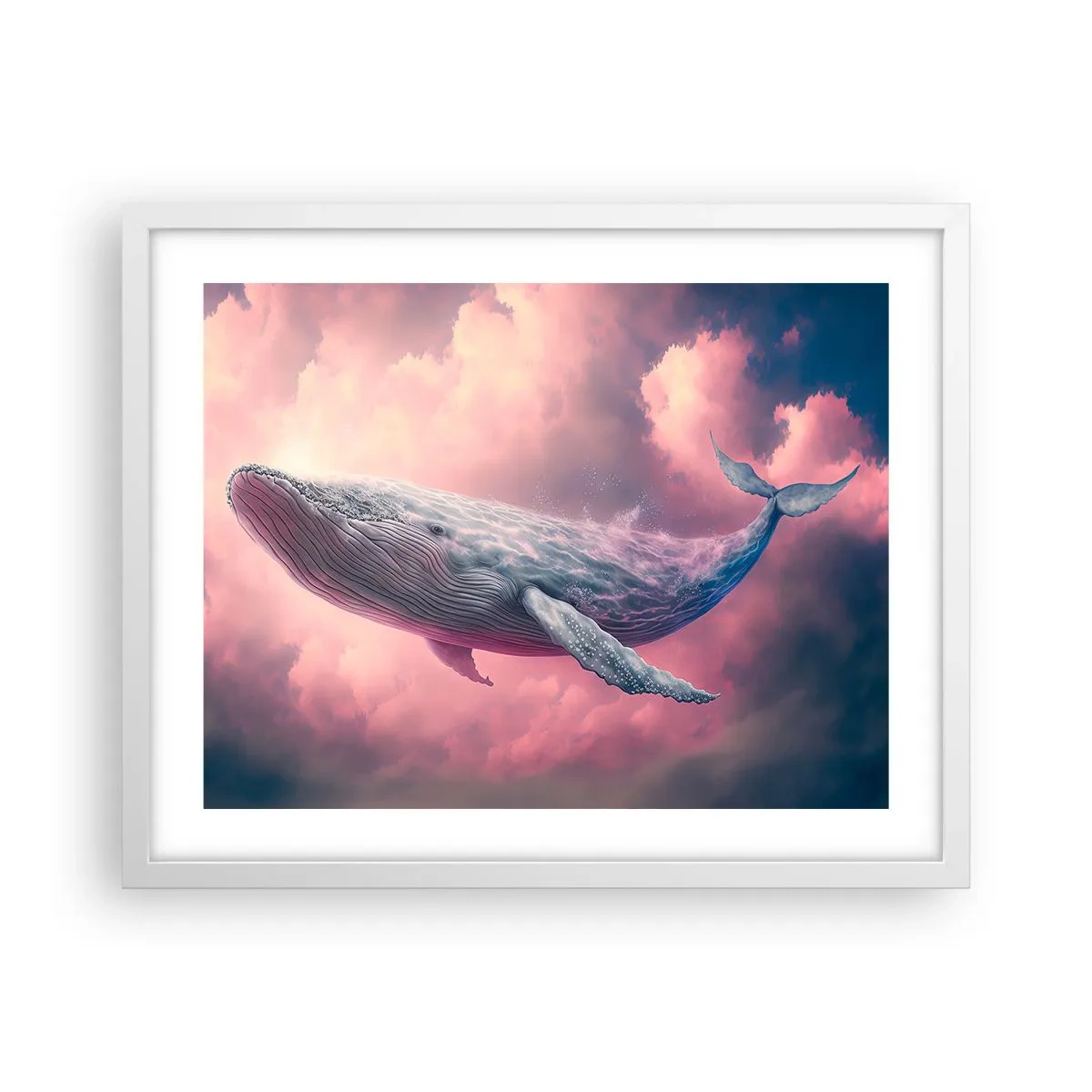 Poster in white frmae - Rub Your Eyes - 50x40 cm