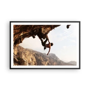 Poster in black frame - The Whole World on a Sharp Cliff - 91x61 cm