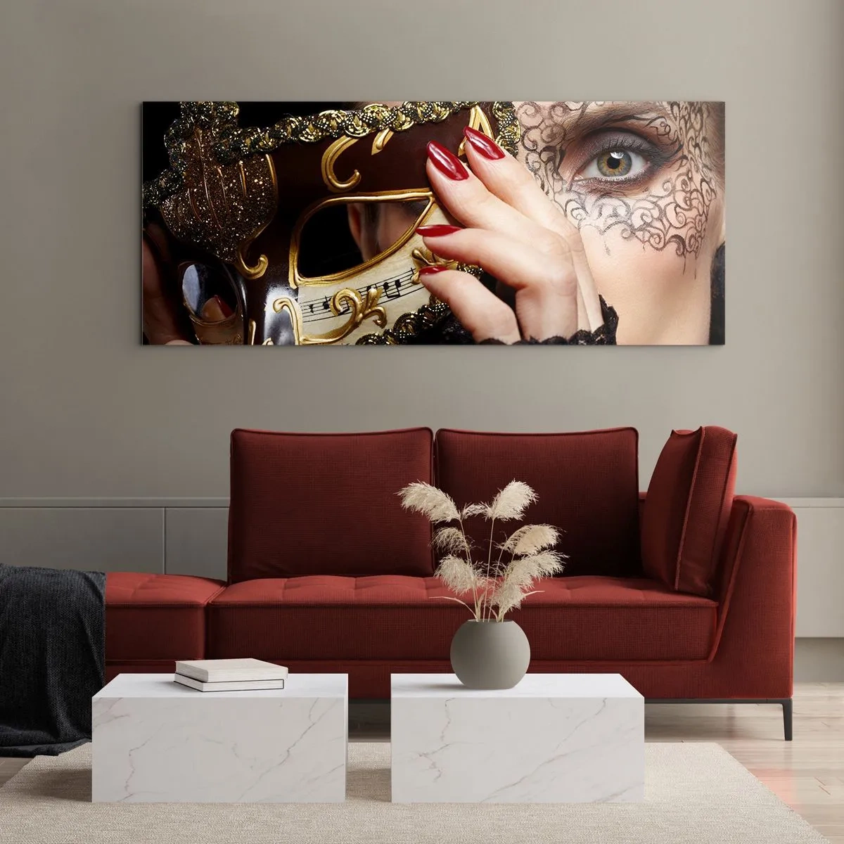 Glass picture - My World Is Baroque - 100x40 cm