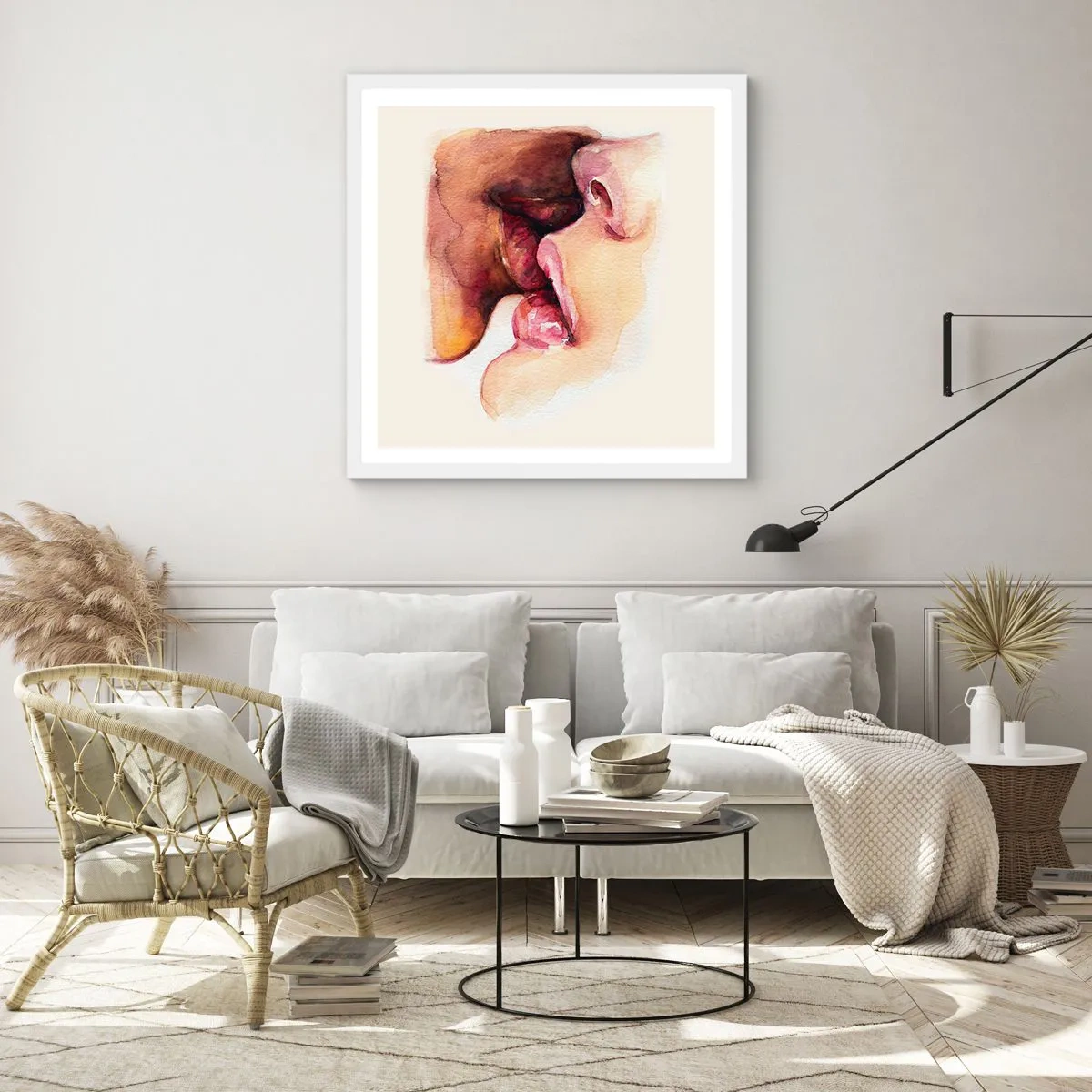 Poster in white frmae - Like Night and Day, Earth and Heaven - 50x50 cm