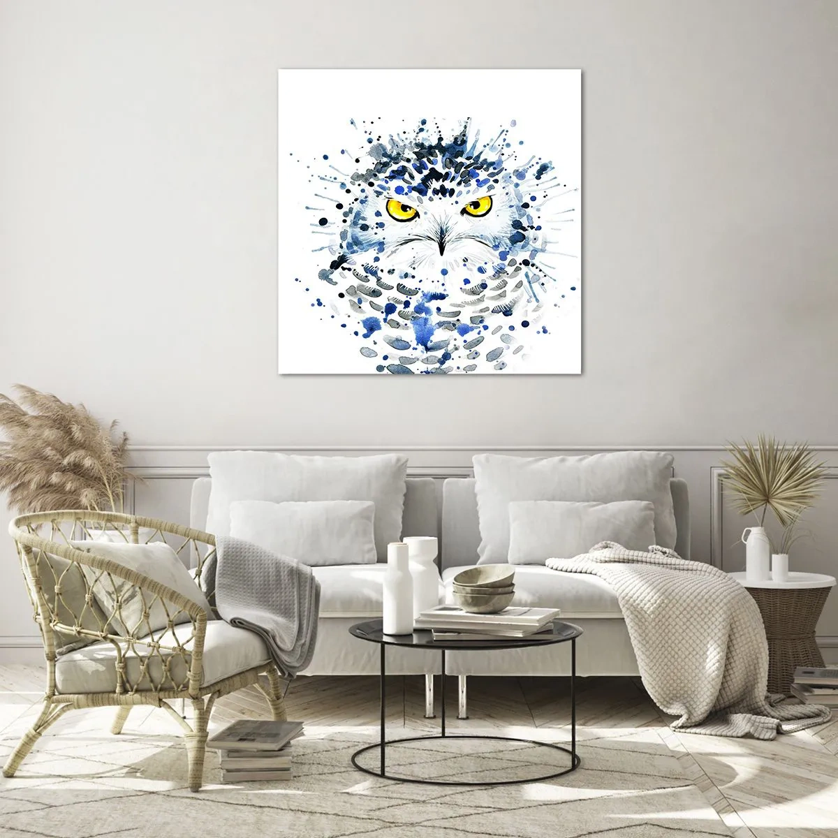 Glass picture - Straight in the Eyes - 30x30 cm