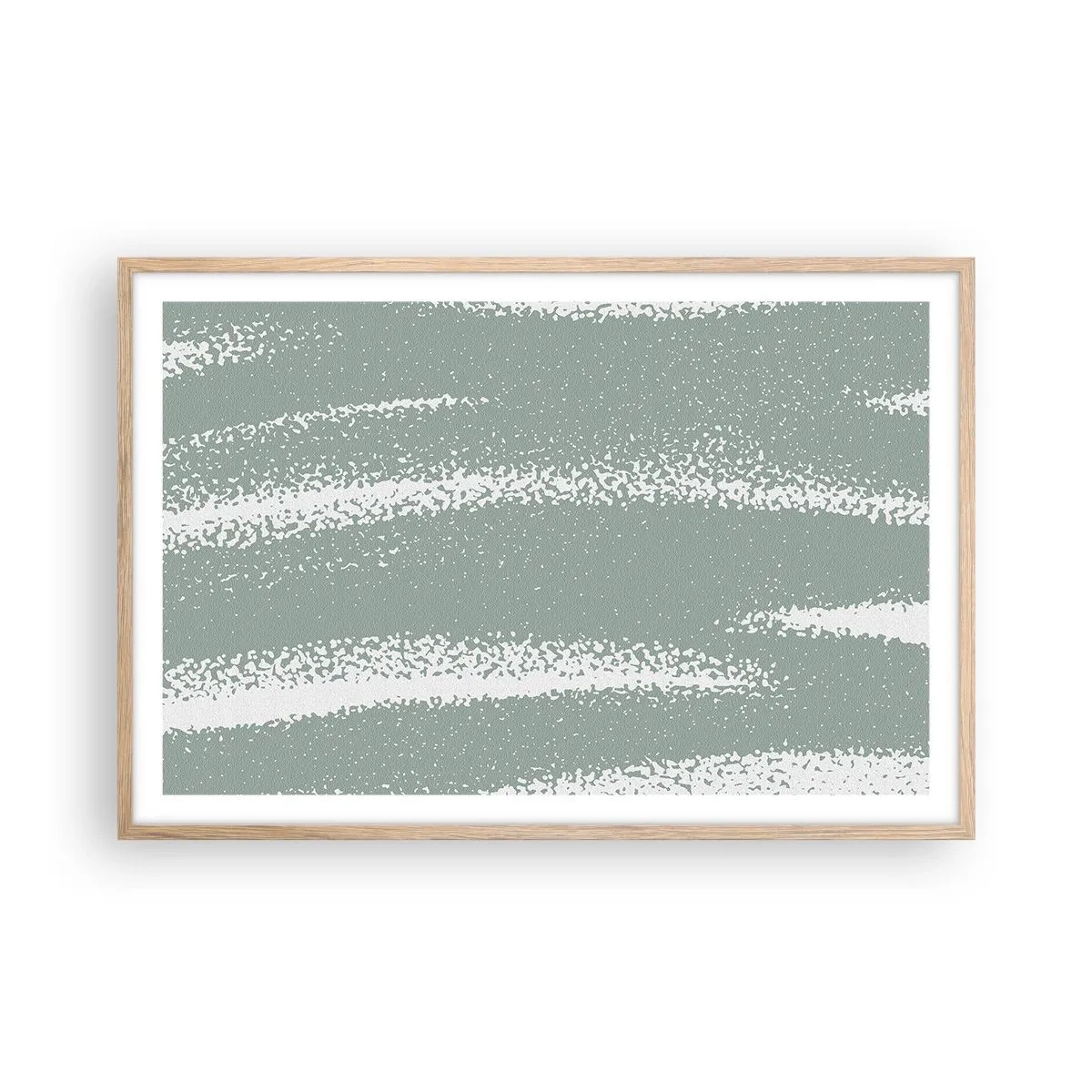 Poster in light oak frame - Abstrcat in Winter Climate - 91x61 cm