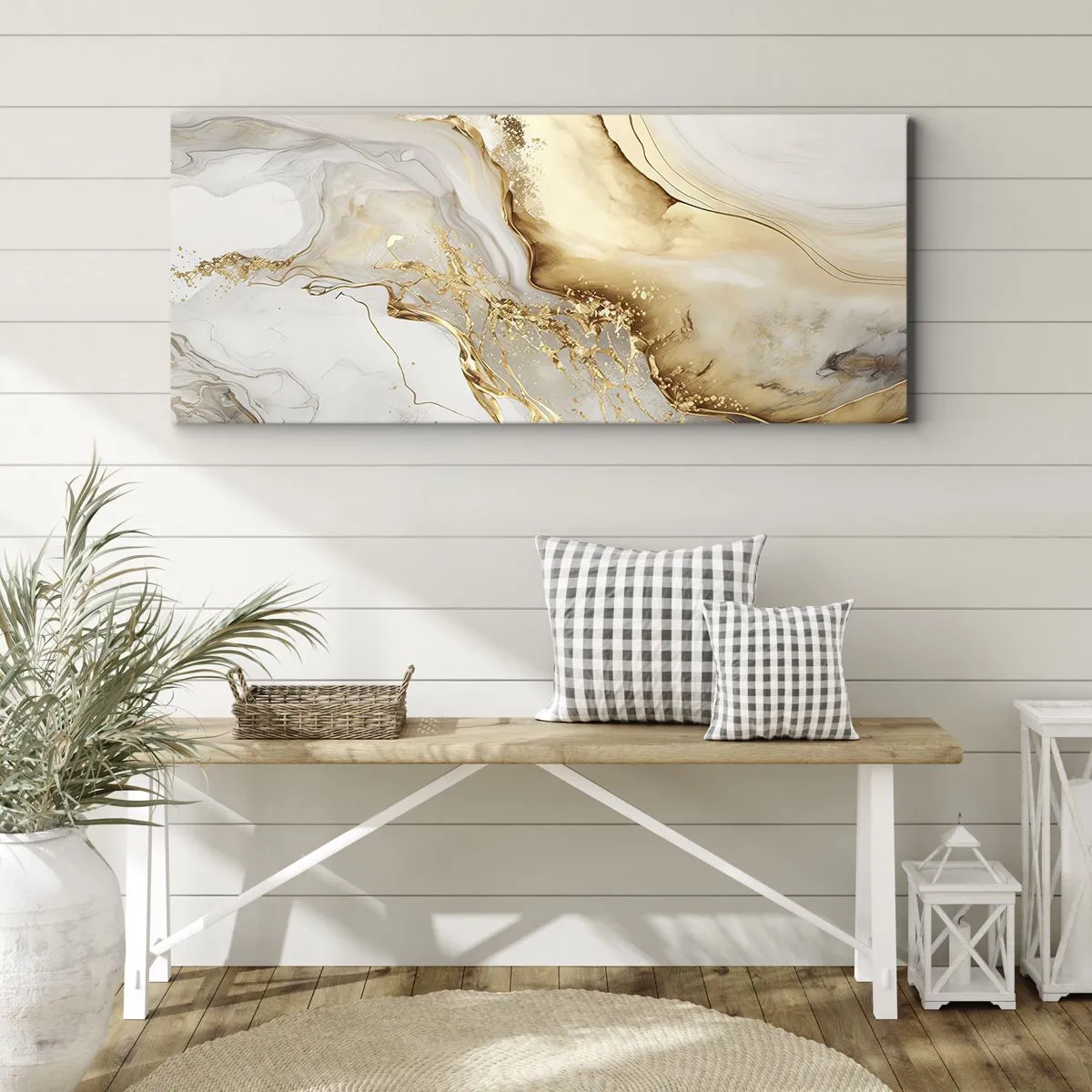 Canvas picture - Abstract: Beauty and Good - 160x50 cm