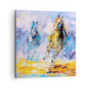 Canvas picture - Galloping through Light - 60x60 cm