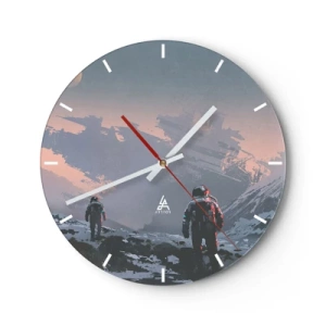 Wall clock - Clock on glass - Under an Unknown Star - 40x40 cm