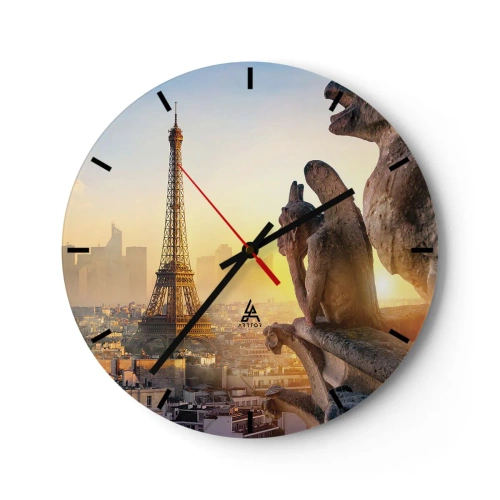 Wall clock - Clock on glass - Much Has Changed… - 40x40 cm