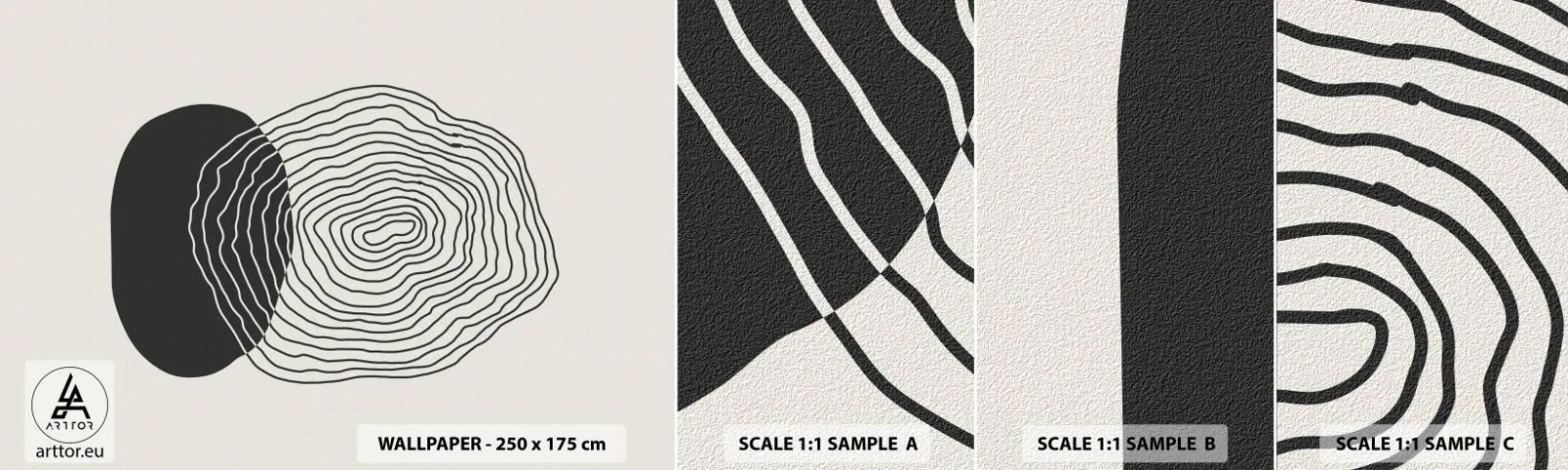 Photo Wallpaper Sample Self-Adhesive Deluxe Sticker - Durability and Vibration - Abstraction, Piece, Graphics - 100x30 cm