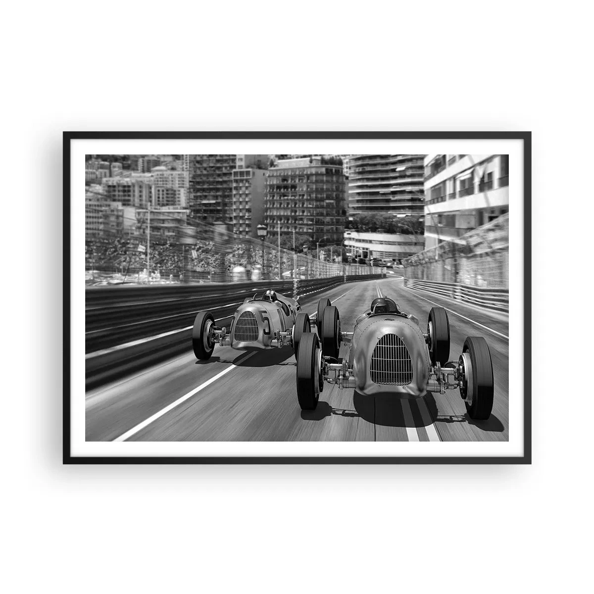 Poster in black frame - Long Time Ago in Monte Carlo - 100x70 cm