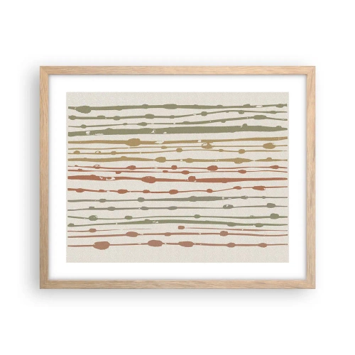 Poster in light oak frame - Musical Colour Notation - 50x40 cm