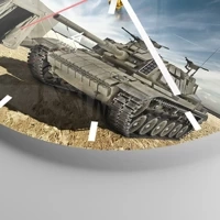 Clock face with lines