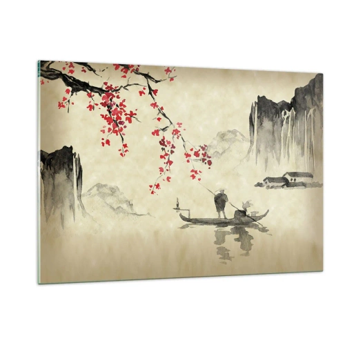 Glass picture - In Cherry Blossom Country - 120x80 cm