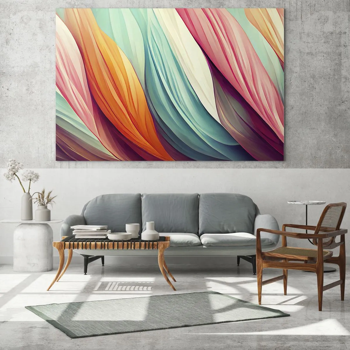 Glass picture - Rainbow Knot - 100x70 cm