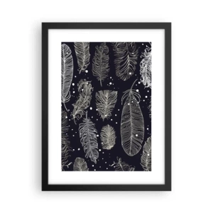 Poster in black frame - Feathery Lace - 30x40 cm
