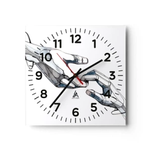 Wall clock - Clock on glass - Good Gesture - 40x40 cm
