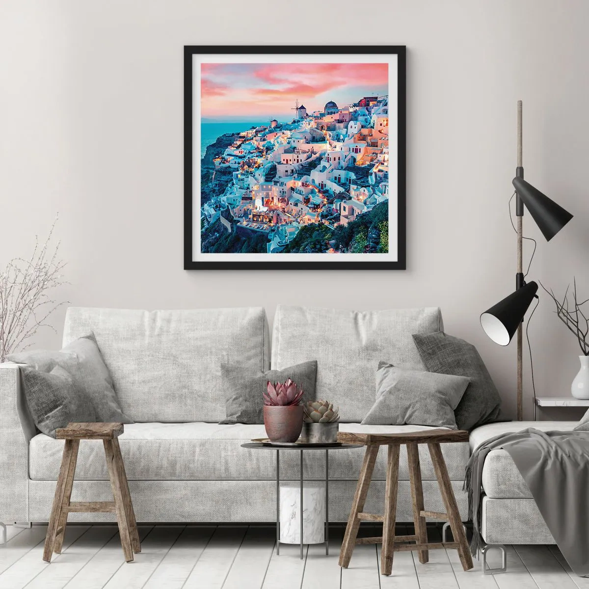 Poster in black frame - Your Big Greek Holidays - 50x50 cm