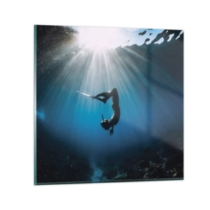 Glass picture - Underwater dance - 50x50 cm