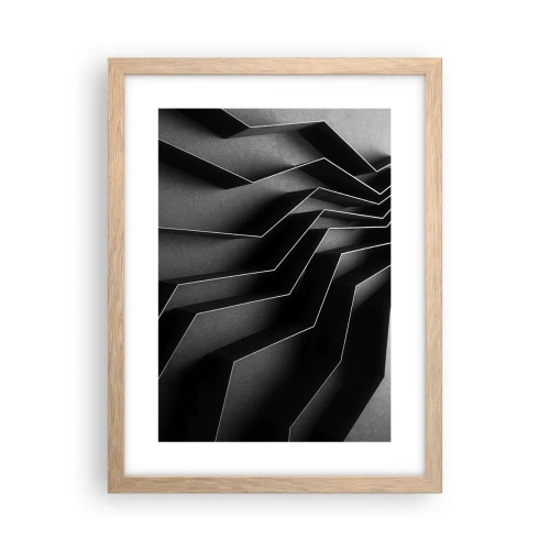 Poster in light oak frame - Spacial Order - 30x40 cm