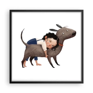 Poster in black frame - Best Friends - 50x50 cm