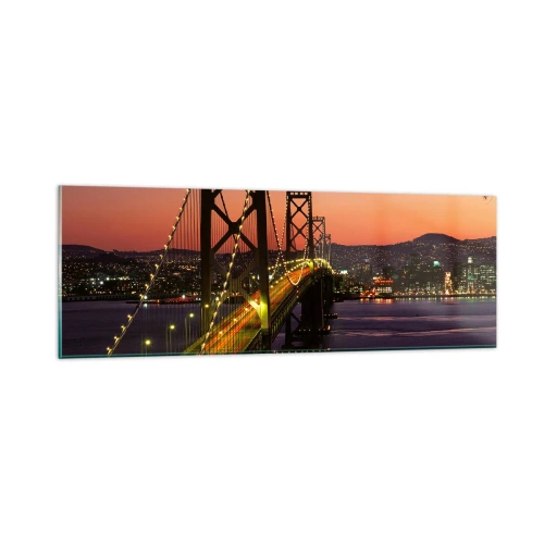 Glass picture - Evening in Purple - 90x30 cm